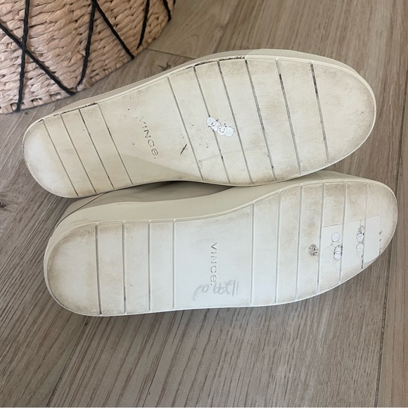 Vince Benfield Leather Platform Sneaker Off White Color Size 9.5 / 39.5 - Picture 6 of 8